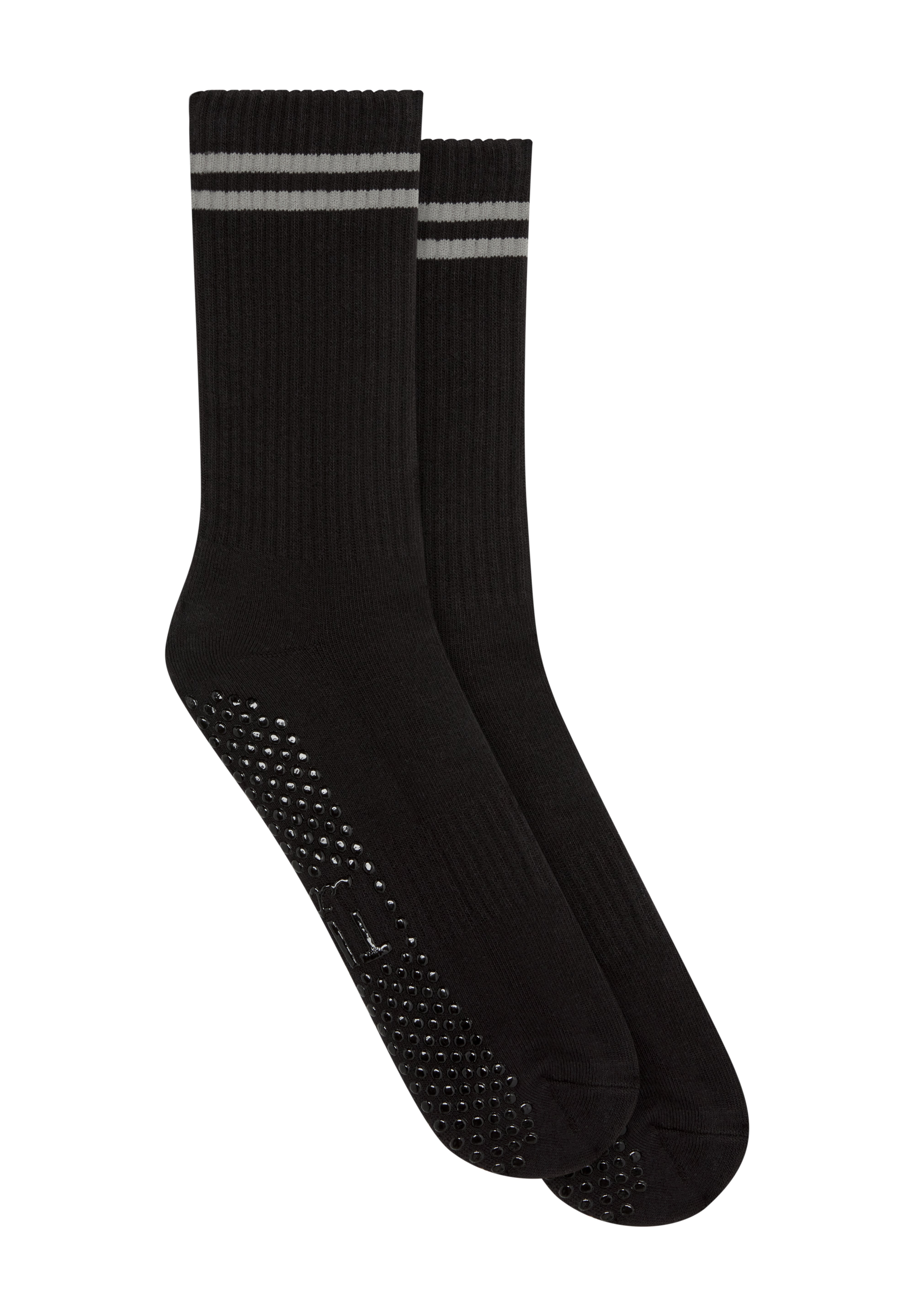 black grip socks with black grips 