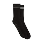 black grip socks with black grips and gray stripes