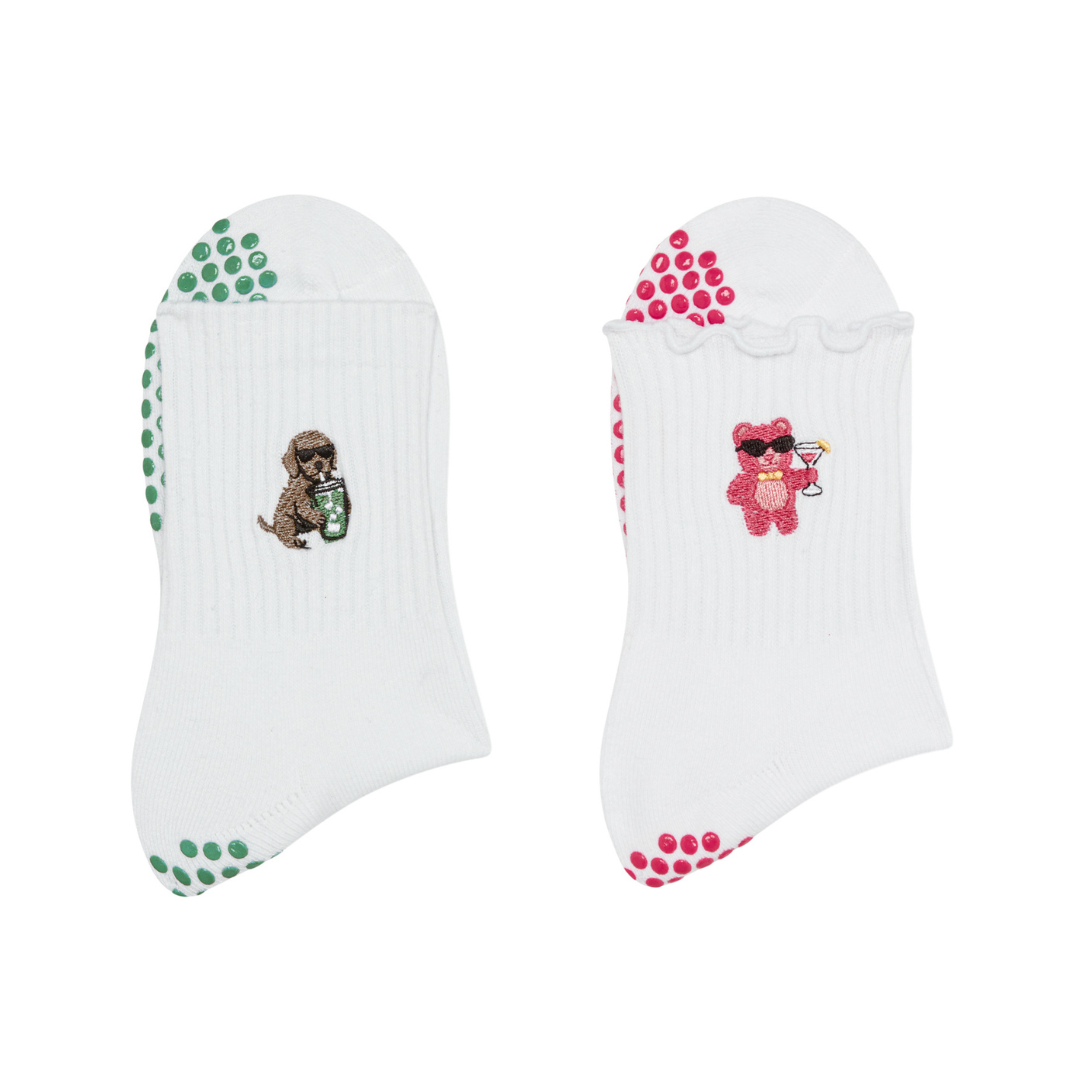 white grip socks