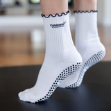 tici active grip socks pilates socks calabasas social club martini california black and white